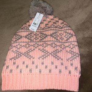 💗NWT NY&Co Pink Beanie w Pom-Pom💗